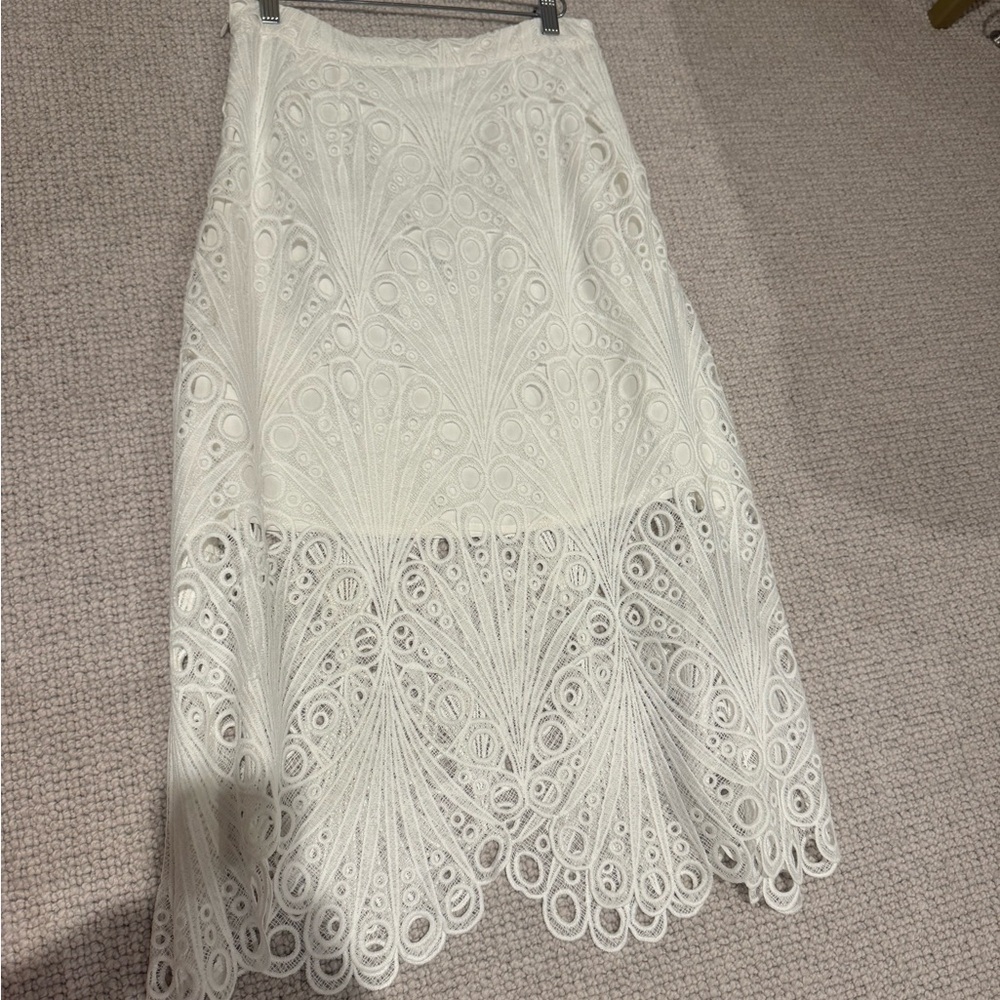 Jovonna White Lace Skirt